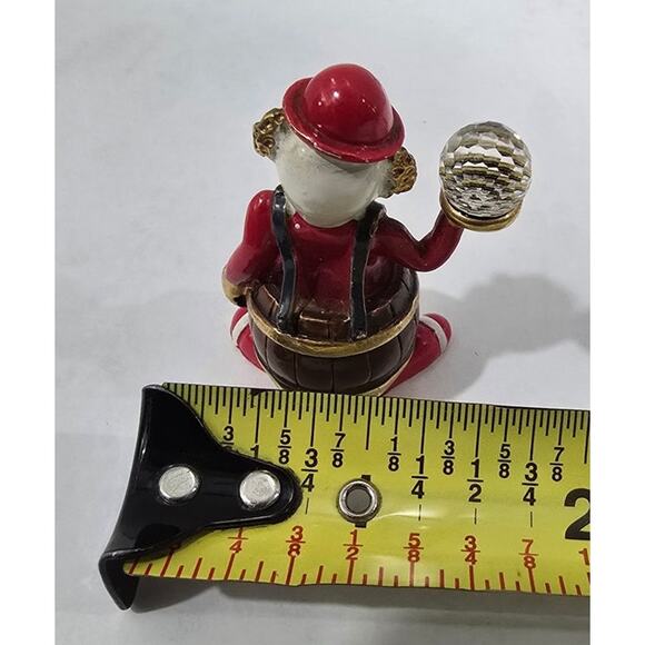 Vintage 1970s–1980s Spoontiques KM440 Pewter Clown in Barrel with Crystal Ball - Picture 11 of 15